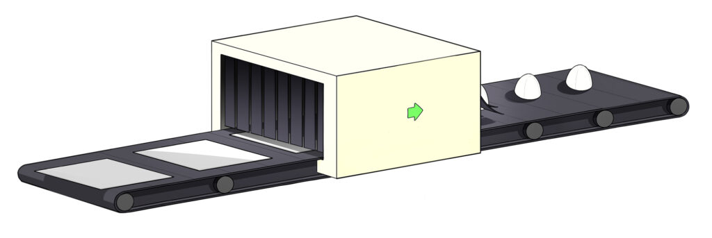 illustration mécanique de tôles de métal prenant la forme de museau d'éolienne
